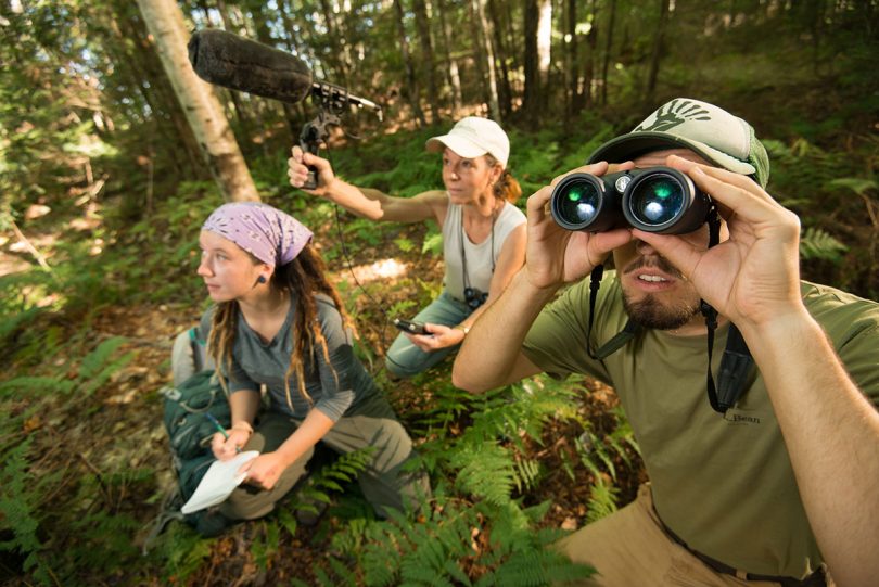 Unity College Students Working Outside